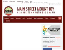 Tablet Screenshot of mainstreetmountjoy.com